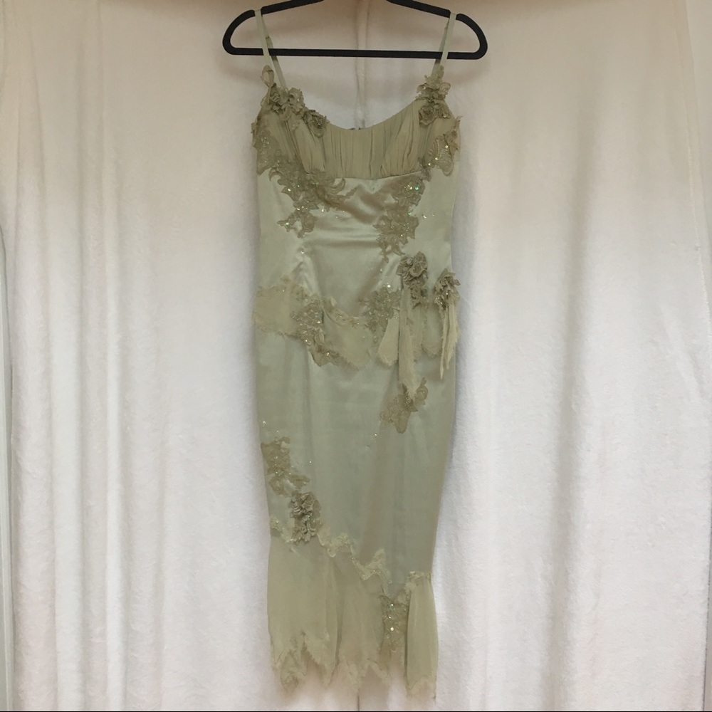 Custom made seafoam green cocktail dress